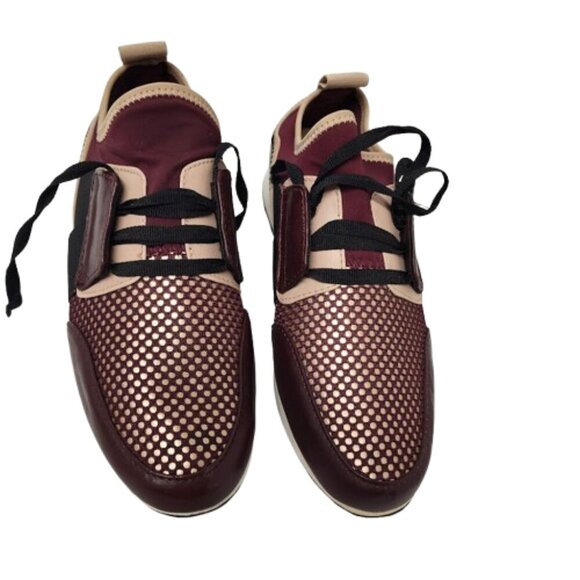 A New Day Women's Deena Burgundy &Tan Lace-up Sneakers size 7.5 - Picture 2 of 10